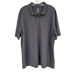 Adidas Polo Shirt XL Black Short Sleeve Collar Athletic Tennis Golf Active Sport